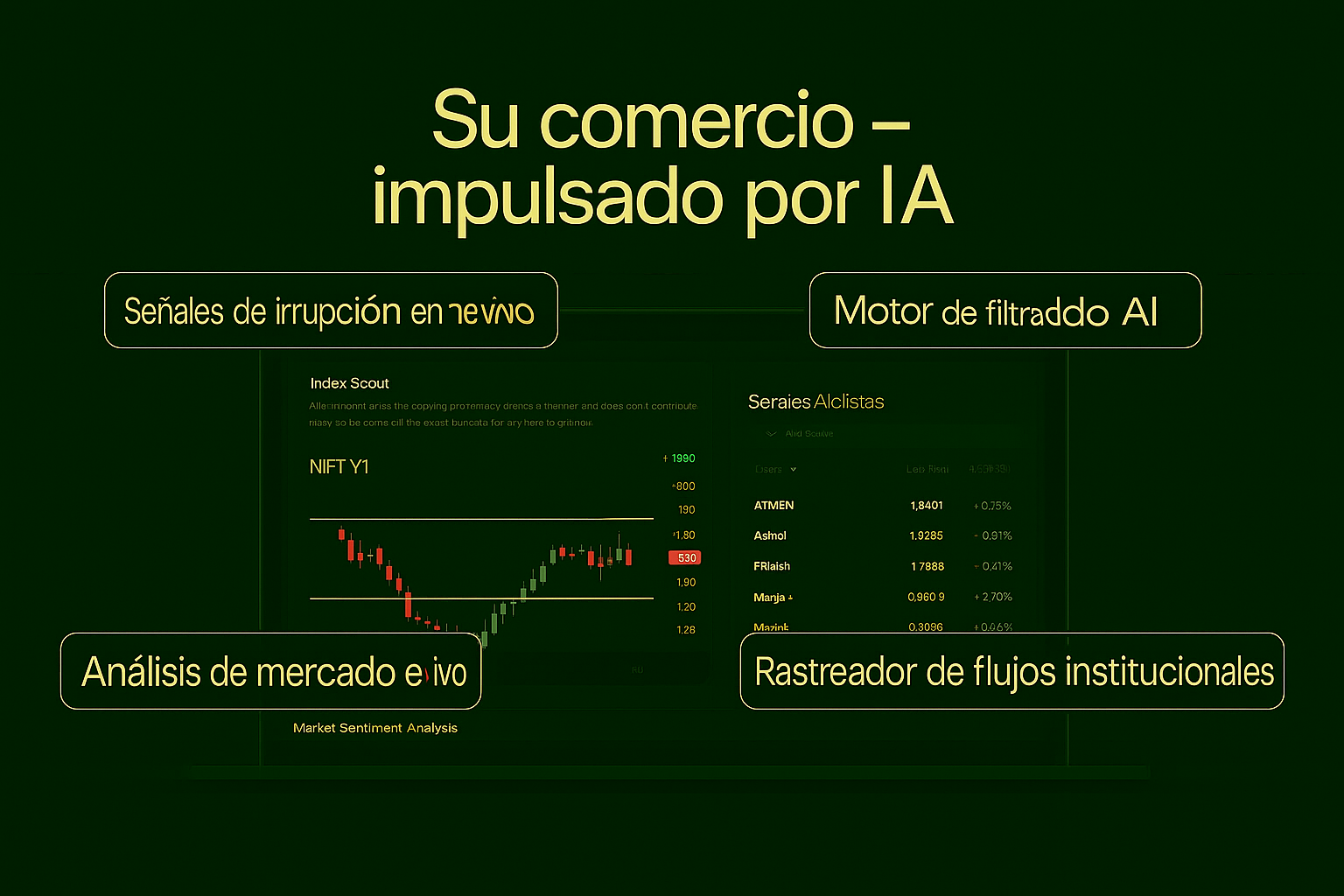 Vista previa del panel con señales e indicadores